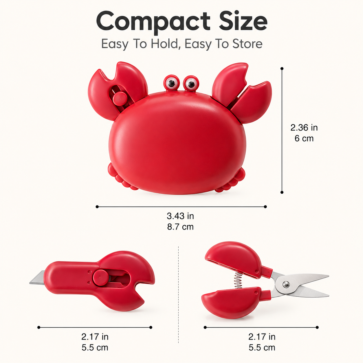 π¦ Cute 4-in-1 Crab Kitchen Gadget β Open, Cut, Slice & Stick Anywhere
