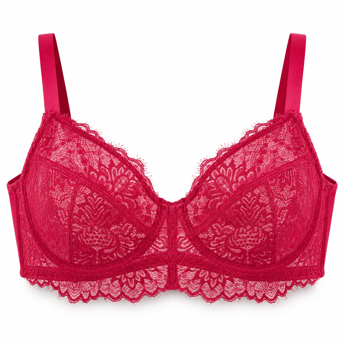 🌸 Full-Coverage Lace Minimizer Bra with Plush Underwire & Smoothing U-Back ✨