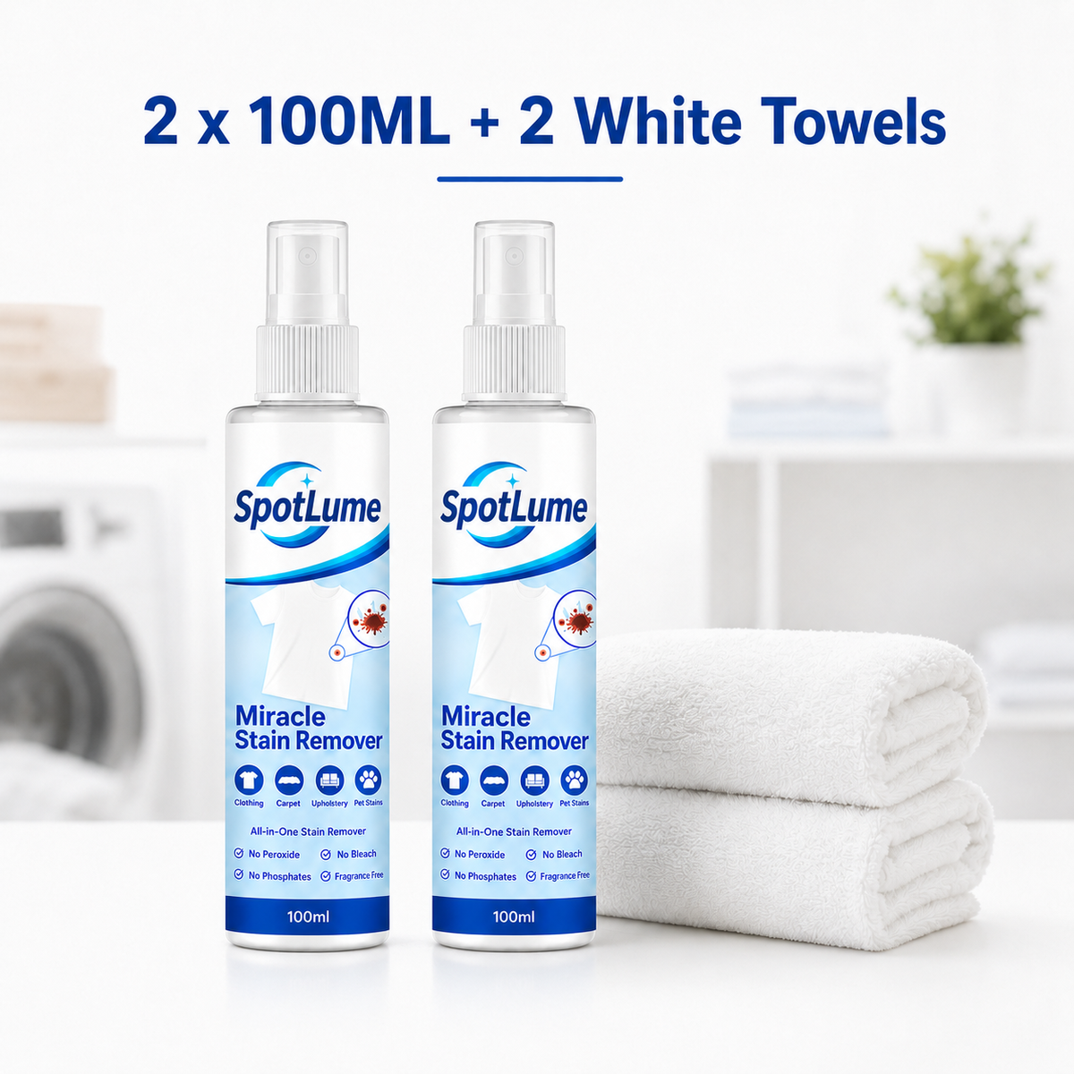 🧼All-in-One Stain Remover Spray ✨ For Clothes, Sofas, Carpets & Pet Messes