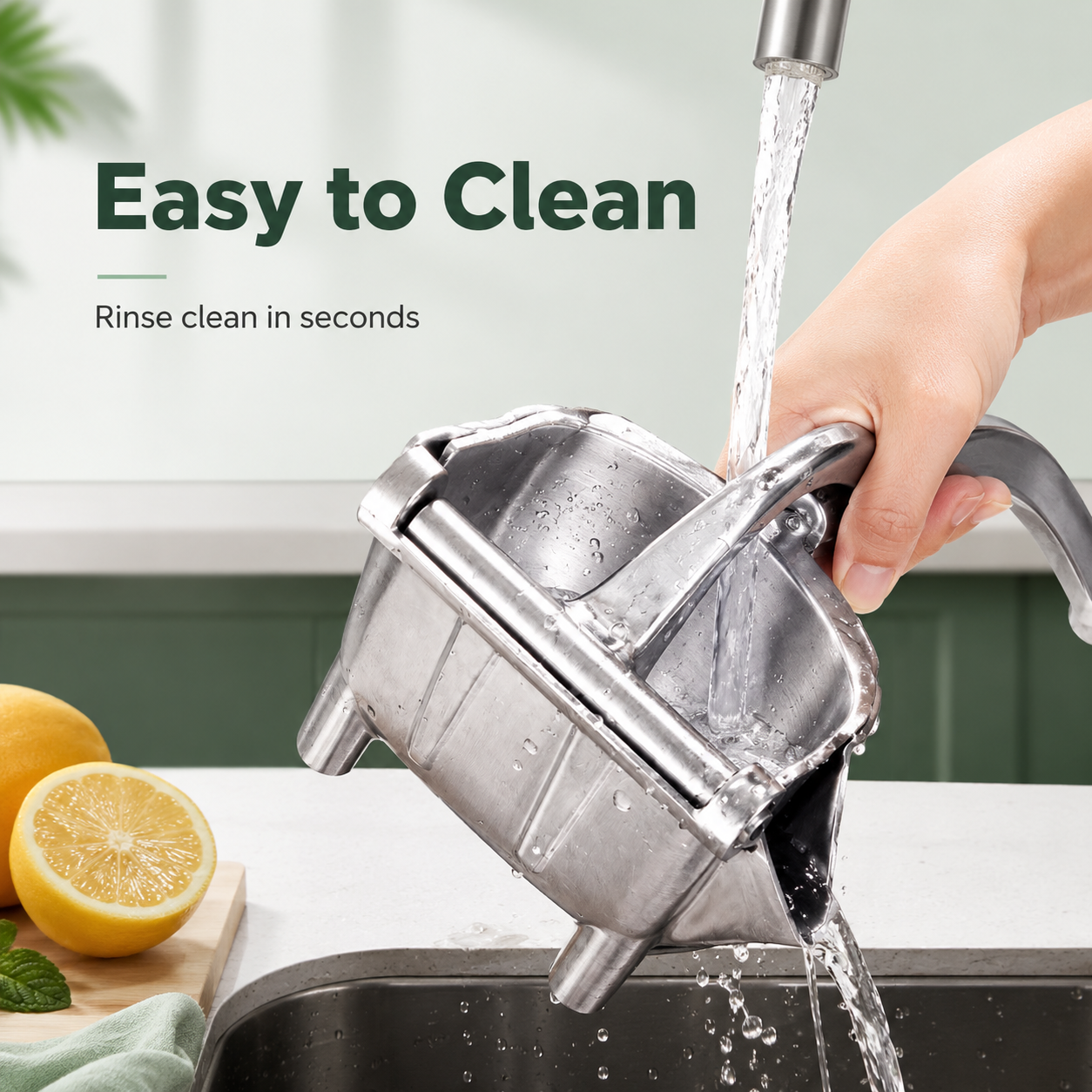🍊 Easy-Press Stainless Steel Citrus Juicer | No Plug, Less Effort, Fresh Juice