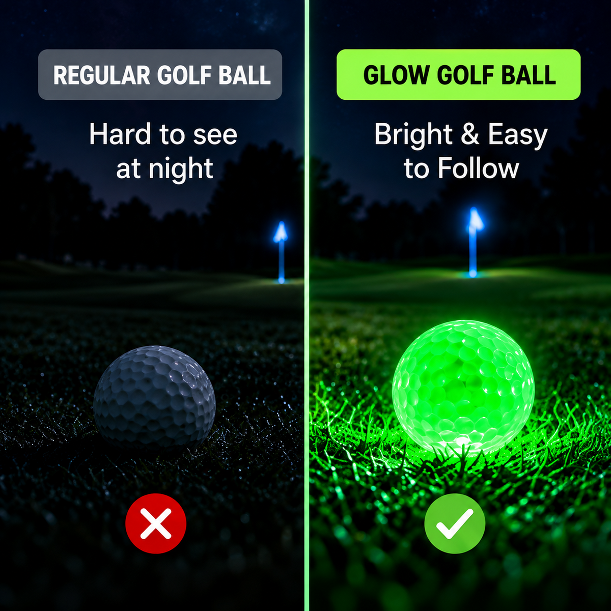 β³ Last Day 50% OFF-ποΈ6-Pack Glow Golf Balls
