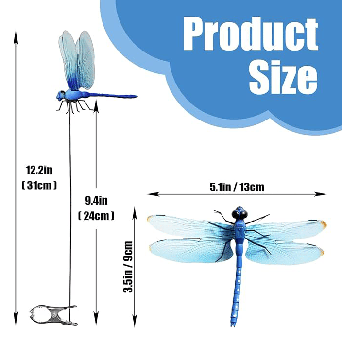 🦟3D Simulated Dragonfly Predator Clips for Natural Outdoor Insect Repellent 👒