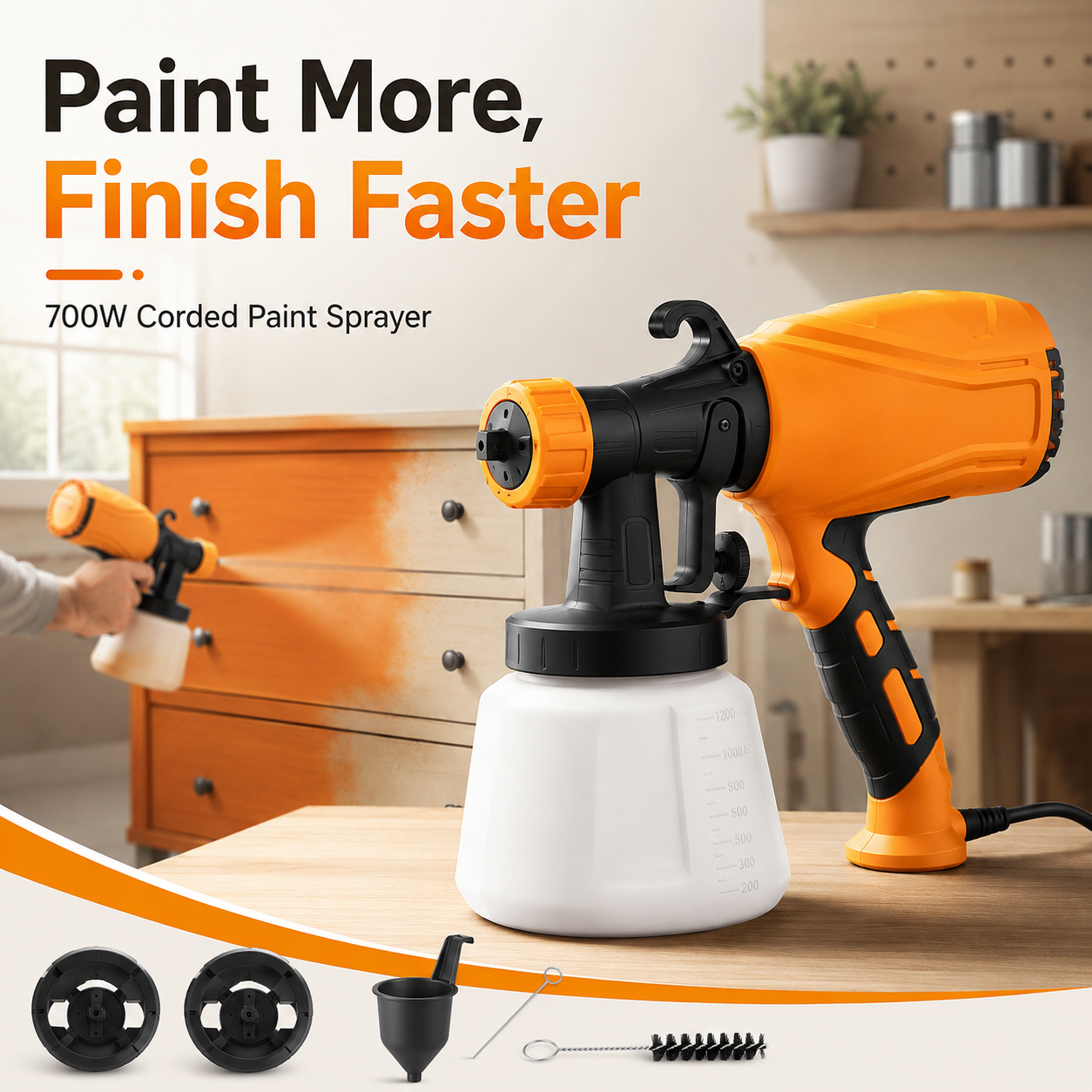 🚚 Free Shipping !⚡ 700W Electric Paint Sprayer 🎨