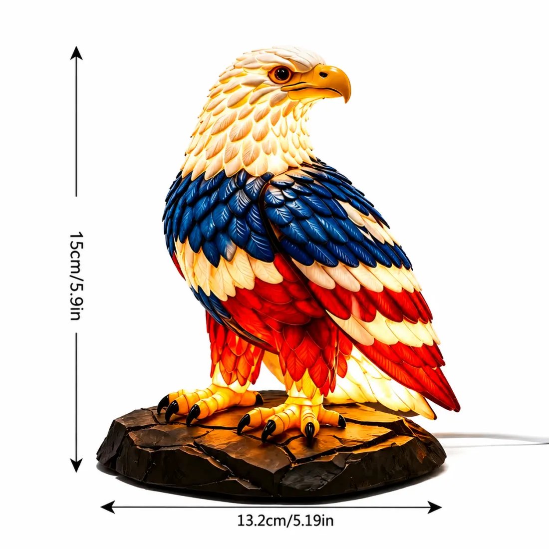 ⚡️Independence Day 49% OFF- 🦅U.S. 250th Eagle Stained Glass Table Lamp