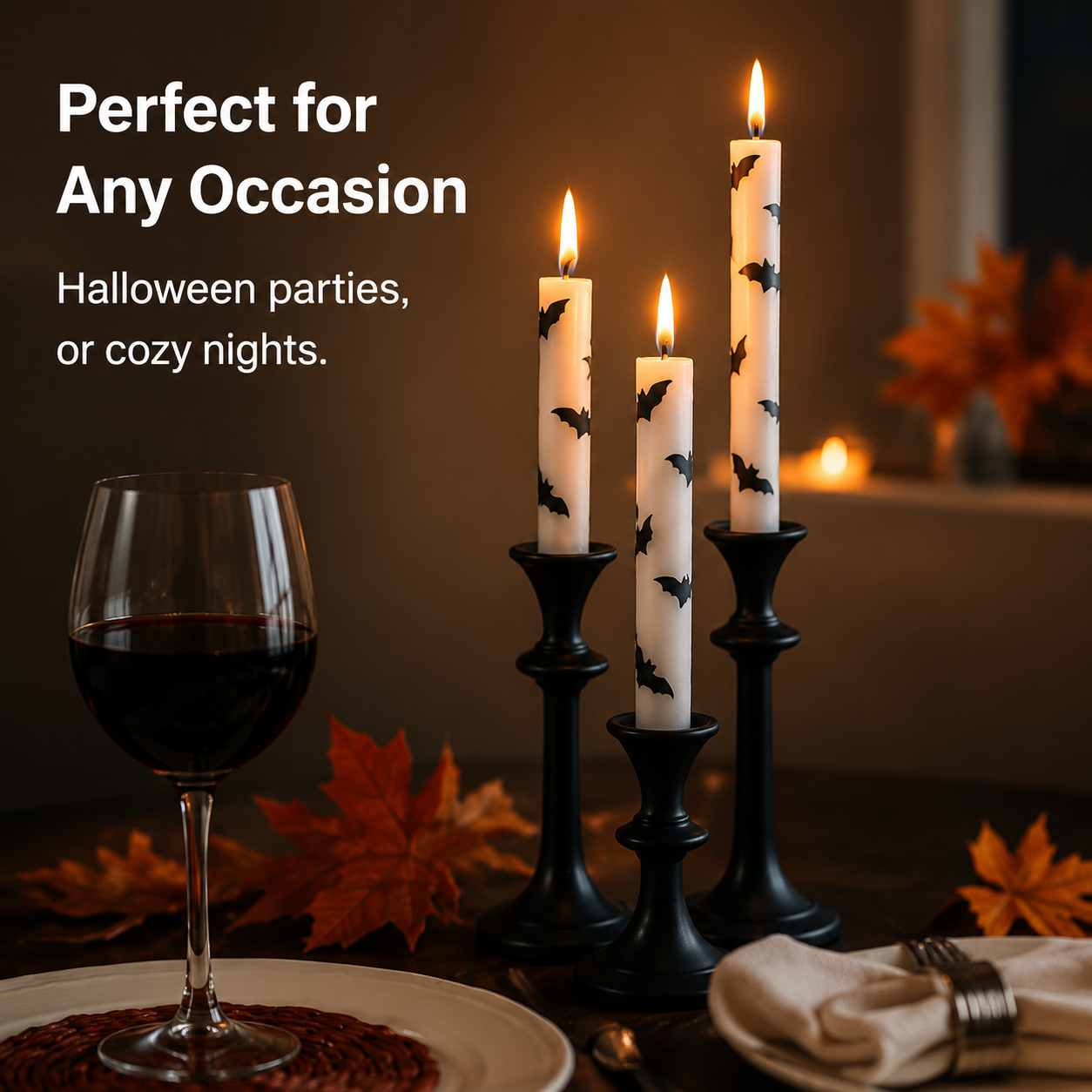Halloween Flameless Taper Candles