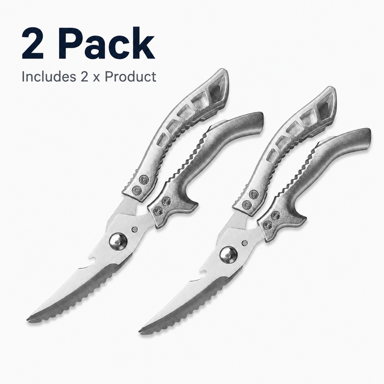 🔥 Multifunction Kitchen Scissors with Fish Scale Scraper & Spring-Action Handle✨