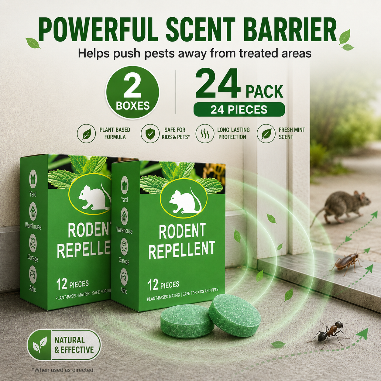🐭 Peppermint Pest Repellent Balls for Home & Outdoor Use