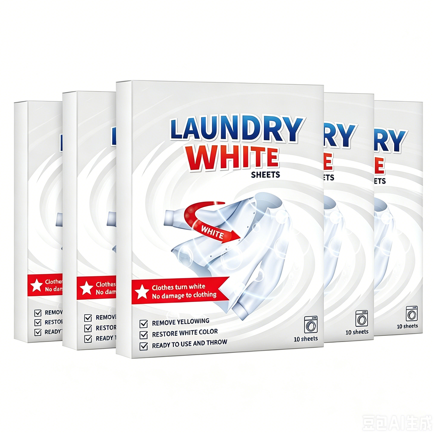 π€ Laundry Whitening Sheets for White Clothes β Deep Stain & Yellowing Remover, Easy Toss-and-Wash Laundry Booster β¨