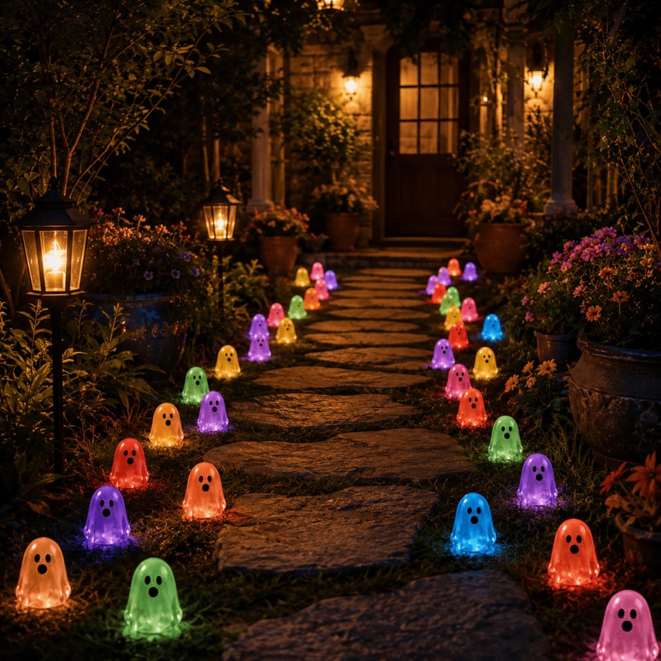 ⏳ Last day 50% OFF –👻 Glow In The Dark Cute Ghost Resin Bead Set ✨
