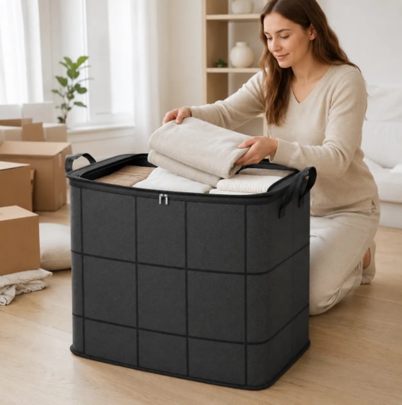 🚨【50% OFF - LAST CHANCE】Heavy-Duty Moving & Storage Bags | Large Capacity Clothes Organizer Box 📦