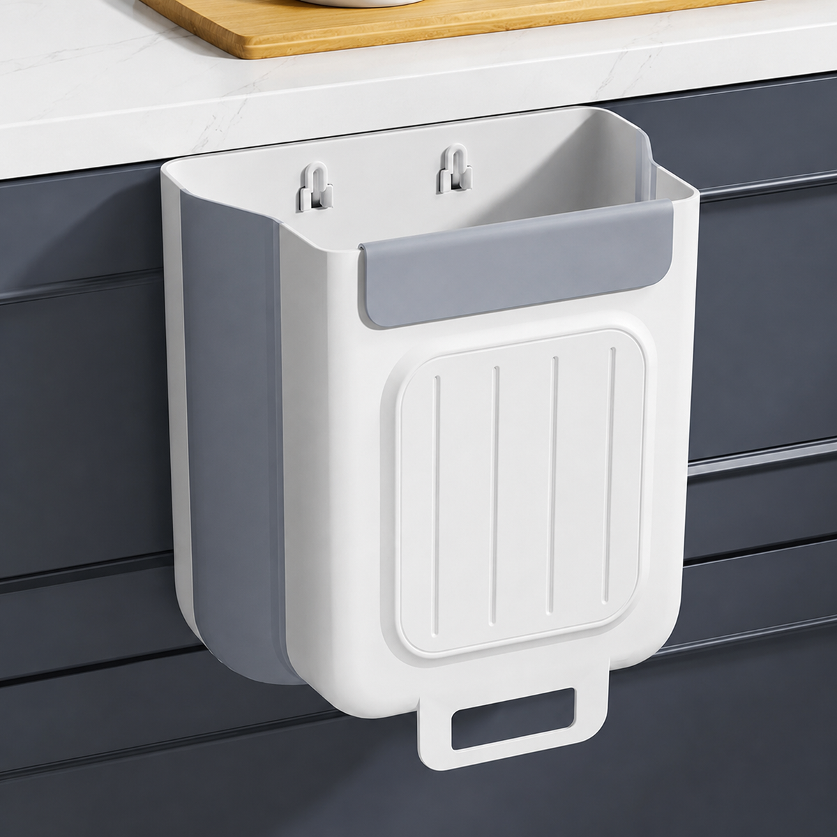 🗑️ Collapsible Hanging Kitchen Trash Can for Cabinet Doors (11L) ♻️