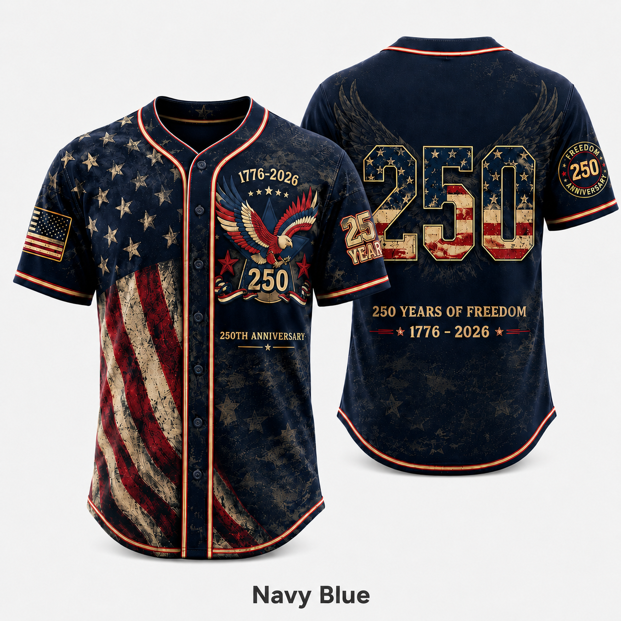 ⏰ Last Day 55% OFF 🇺🇸🦅 America 250th Anniversary Baseball Jersey – 1776–2026 Patriotic Freedom Shirt