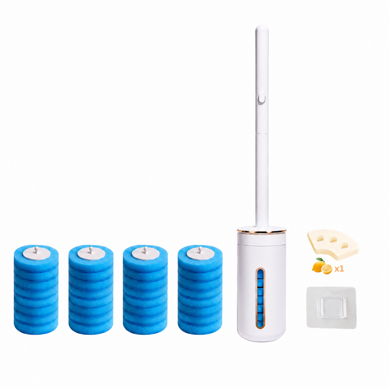 🧼 Disposable Toilet Cleaning Wand Kit Wall Mounted Caddy Storage Holder with Refills 🚽
