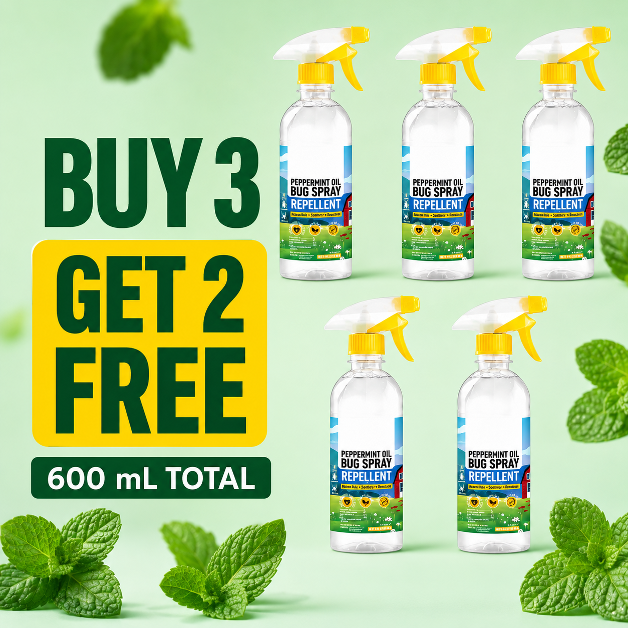 🔥 Buy More, Get FREE | 🌿 Plant-Based Peppermint Pest Repellent Spray 🐜