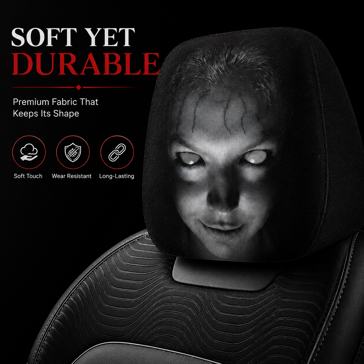 π 2 Pcs Gothic Devil Eye Car Covers: Washable & Universal Fit π