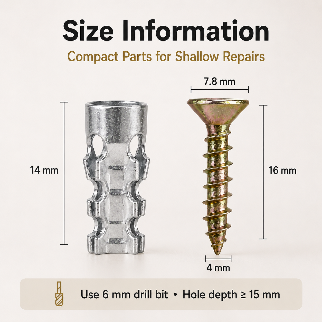🔩 60Pcs Hinge Repair Kit with Wood Screws 🛠️