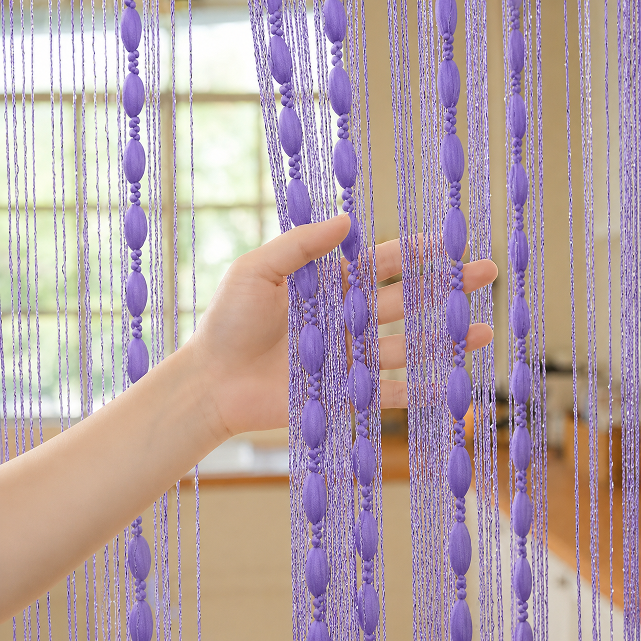 ✨ Elegant Beaded String Door Curtain 🚪