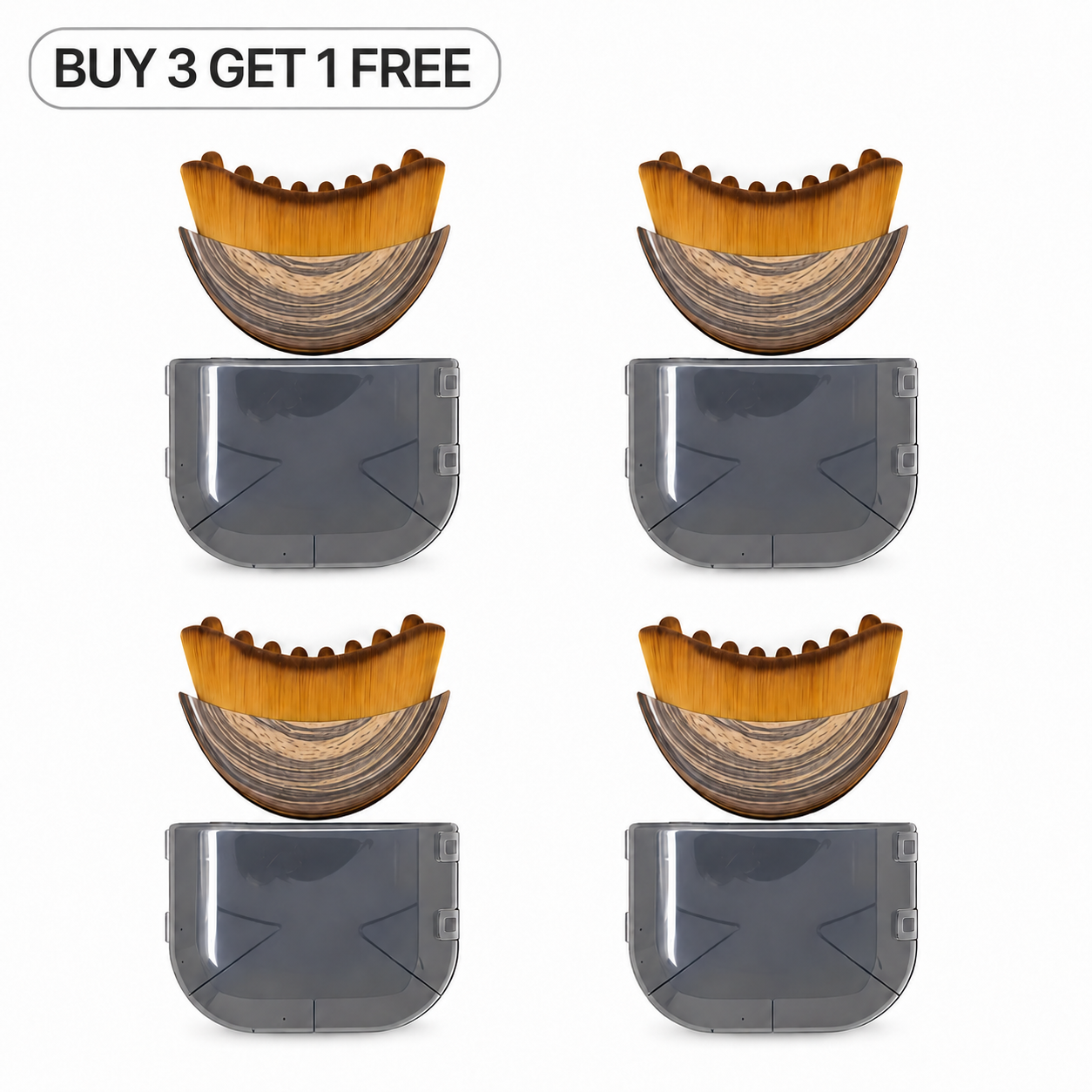 ⏰ LAST 24 HOURS: 50% OFF |✨ Sculpt & Refresh Curved Facial Massage Brush for Jawline, Face & Neck 💆♀️