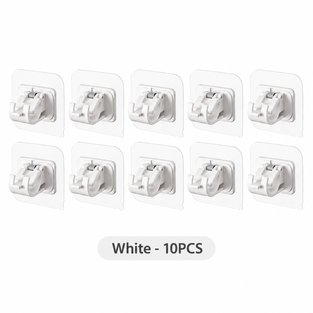 ✨ Clear Adjustable Curtain Rod Brackets – Invisible Wall Holders for Curtains & Home Storage
