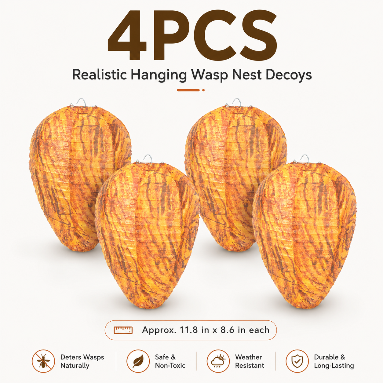Wasp Nest Decoy π Natural Outdoor Repellent