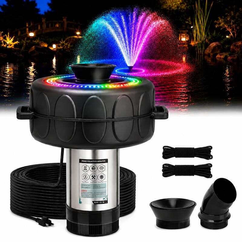 💧 1HP Pond Fountain Aerator – 15000 GPH Floating Lake Pump