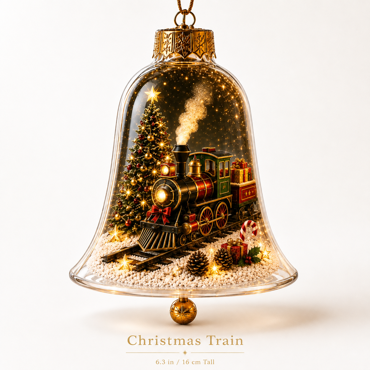 🎄 Christmas Bell Hanging Ornament with Miniature Scene – 3D Storybook Holiday Baubles 🔔