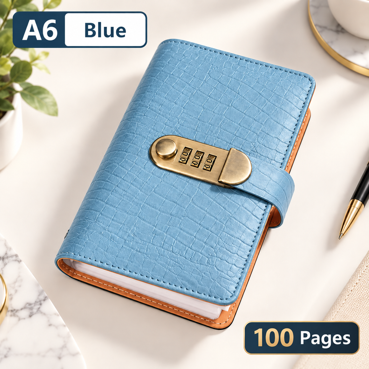 🔐 100-Pocket Banknote Collection Album with Secure Password Lock 💵