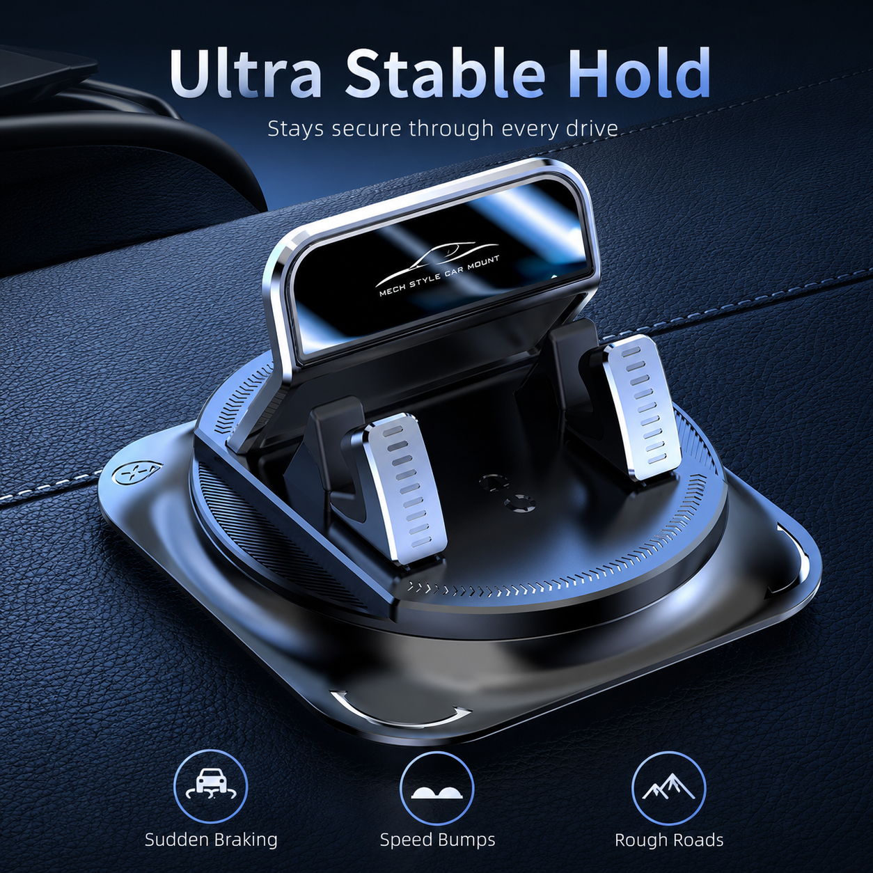 🔥 Best Seller | 360° Anti-Shake Car Mount - Rock-Solid 🚗