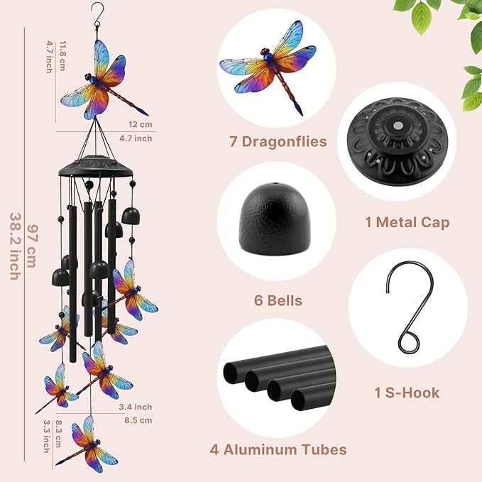 🔥2026 Spring Hot Sale🔥-🐦Vintage Colorful Hummingbird Wind Chime with Metal Tubes and Bells