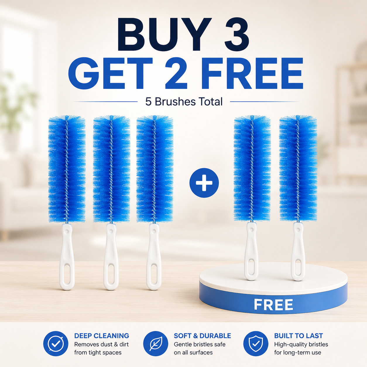 🧹 Flexible Bendable Dust Cleaning Brush | Reusable Multi-Surface Duster