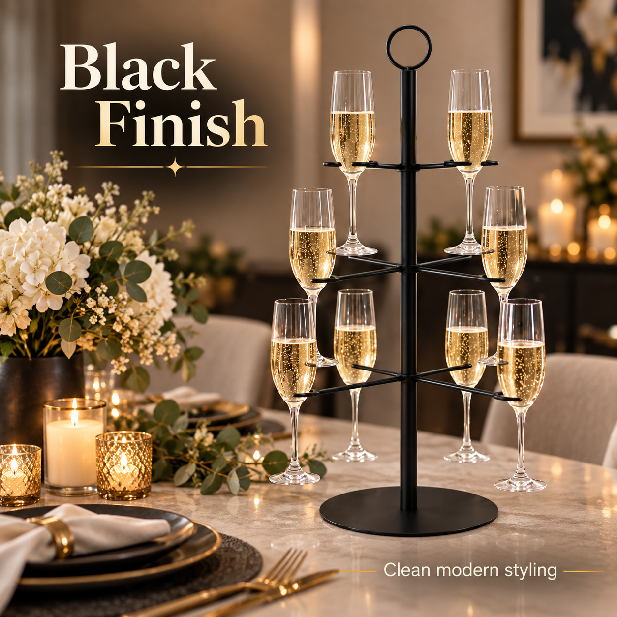 🥂 Multi-Tier Stemware Glassware Display Stand – DIY Tabletop Beverage Centerpiece ✨