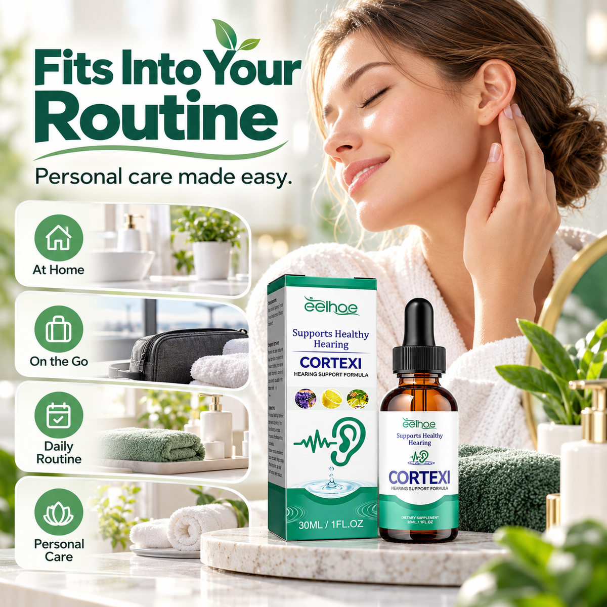 🌿 Natural Botanical Ear Care Drops with Witch Hazel & Lavender for Hygiene 💧