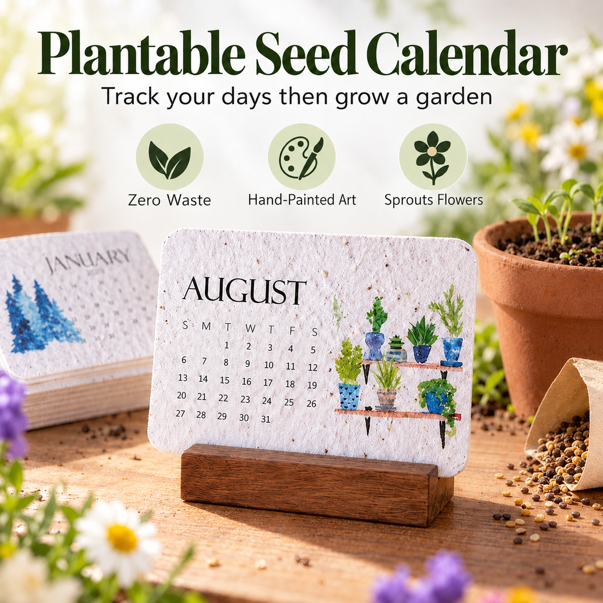 🌱 48% OFF 2027 Plantable Seed Calendar – Use It, Plant It, Grow It 🌼