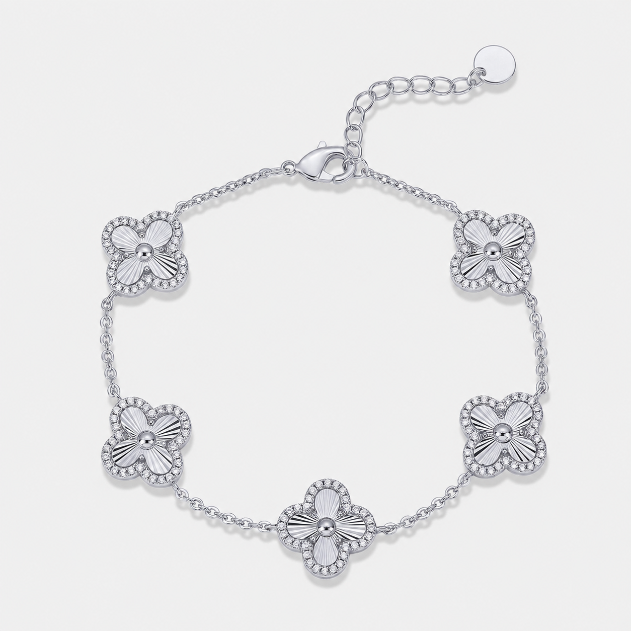 π 14K Gold Plated Clover Bracelet for Women β Adjustable Hypoallergenic Lucky Jewelry Gift β¨