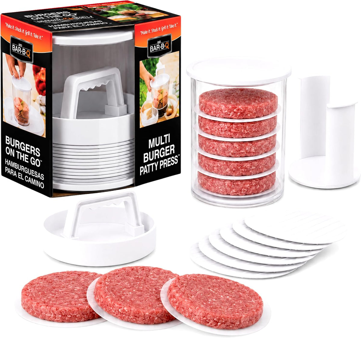 🍔 Hamburger Press Patty Maker - Stackable Freezer Storage Burger Mold 🥩
