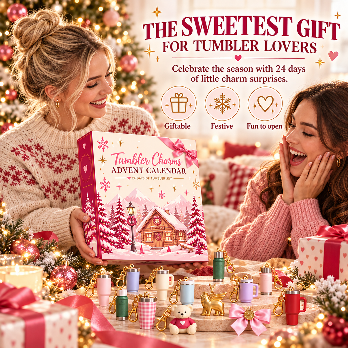 π 24-Day Tumbler Charm Advent Calendar β Daily Mini Surprises π