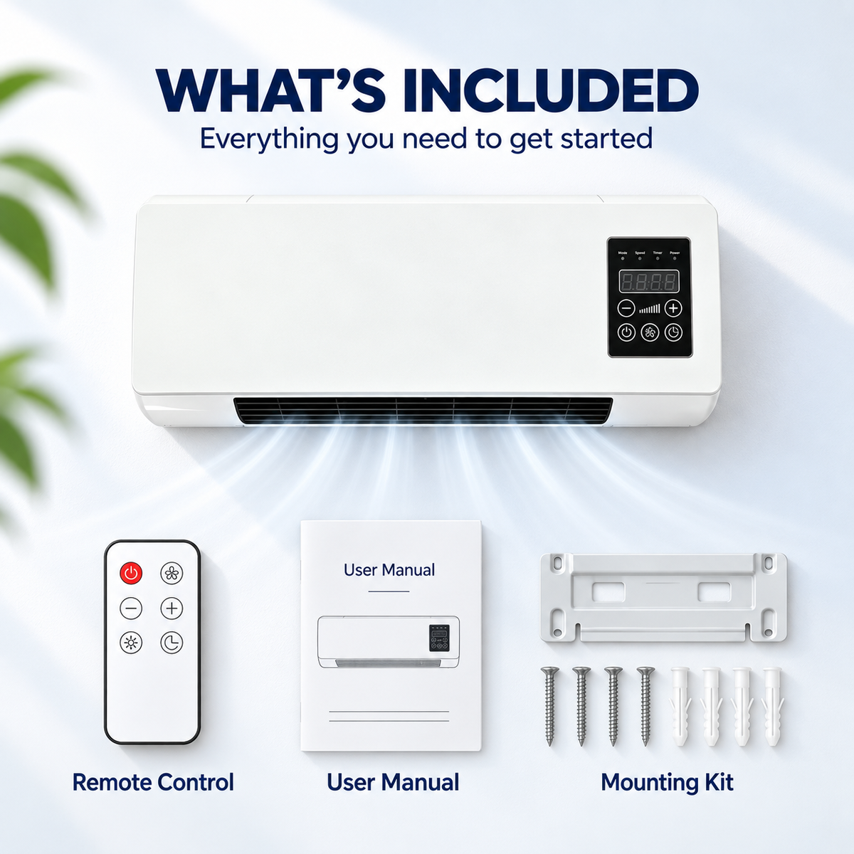 ❄️🔥 2-in-1 Wall-Mounted Cooling & Heaing Unit – Remote Control