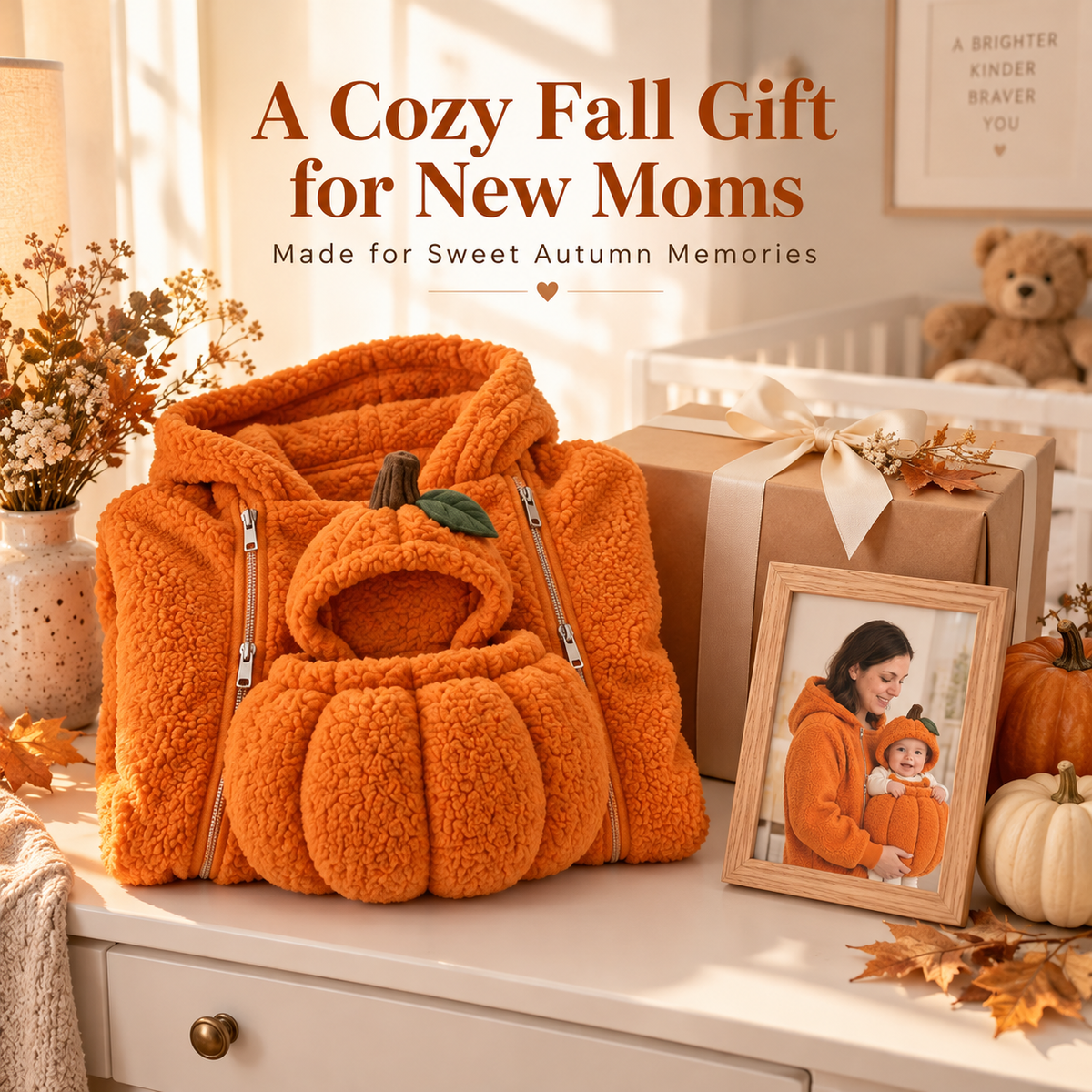 🧡 Our Little Pumpkin Babywearing Hoodie – Cozy Halloween Moments for Mom & Baby