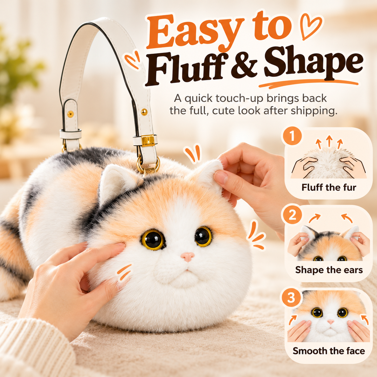 π± Plush Cat Handbag β Ultra-Soft Kitty Purse for Cat Lovers & Cute Everyday Outfits
