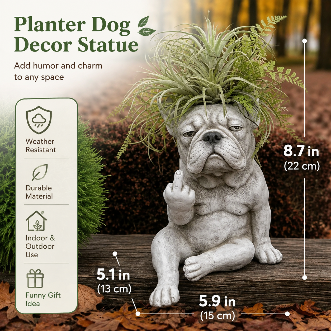 🖕 Sculptural Middle Finger Animal Planter – Quirky Succulent Pot & Gag Gift 🌿