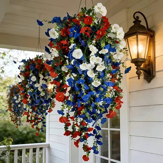 β‘ Over 50,000 Sold!π Pre-Lit Patriotic Artificial Flower Set - Honor America's 250th Anniversary