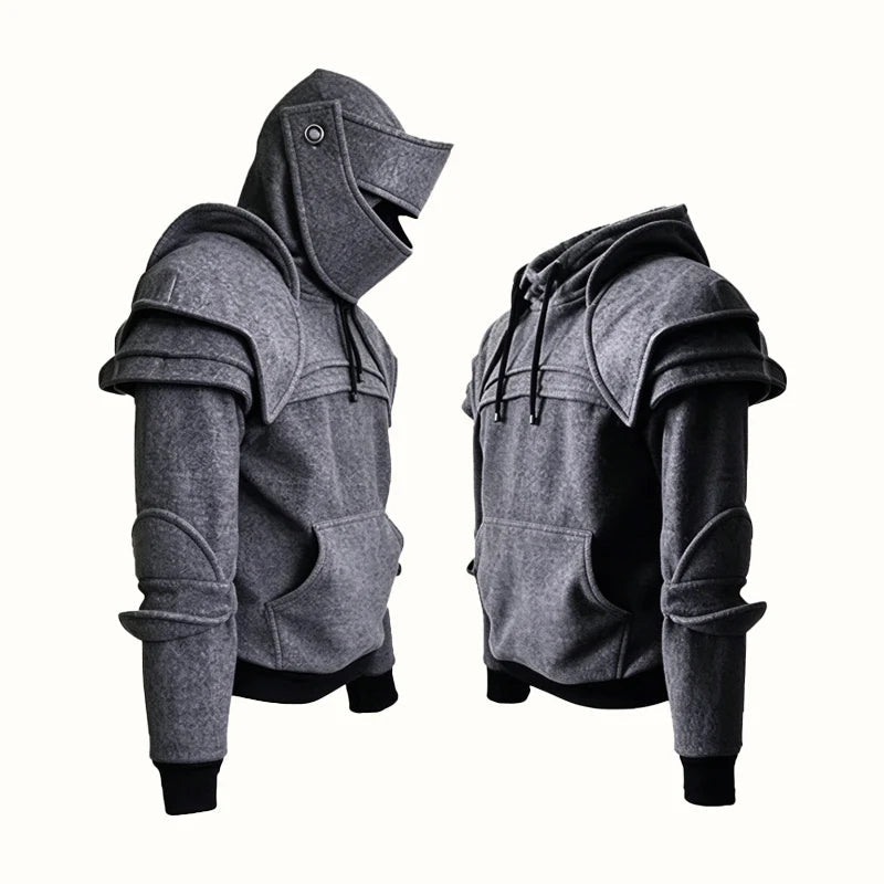 ⚔️🛡️Medieval Knight Cosplay Hoodie ✨ Fantasy Streetwear Pullover