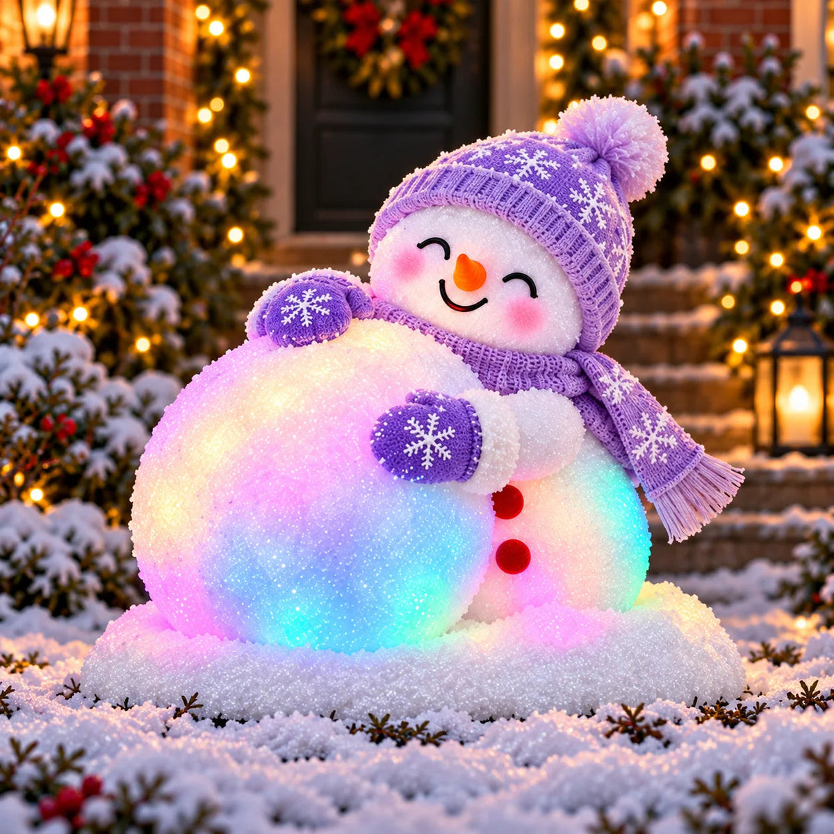 📌☃️ Adorable Light-Up Snowmen | 4 Cute Christmas Garden Style
