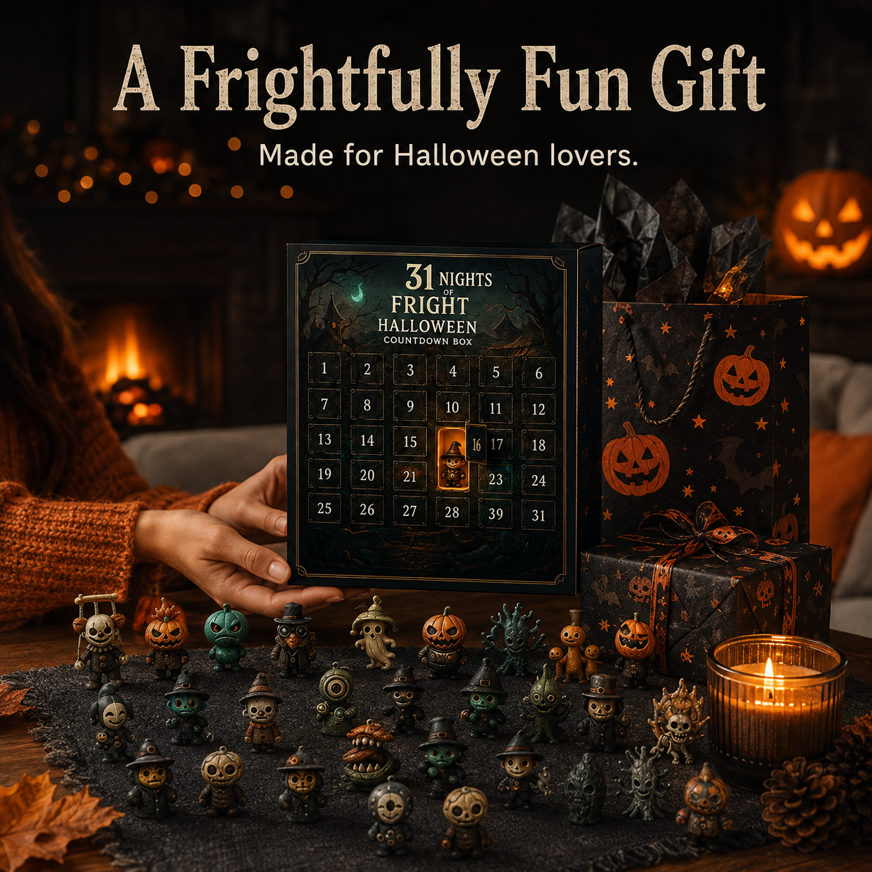 🎃 Halloween Advent Calendar Countdown Box with Collectible Figures 👻