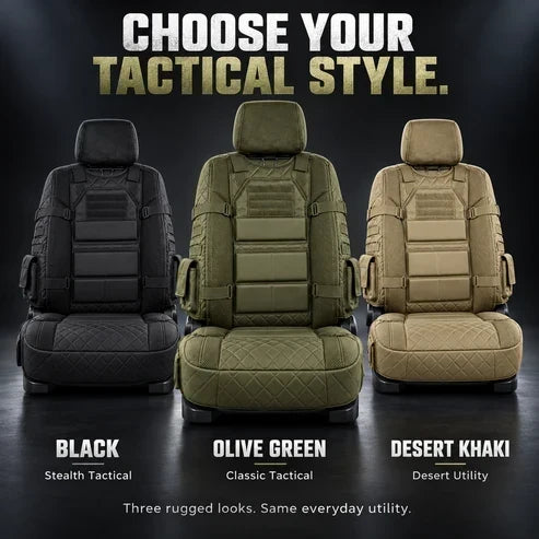 β³ Last day to save 49%βπHeavy-Duty Tactical Truck Seat Cover, Built-In Storage, Full Seat Protection & Daily Comfort π₯