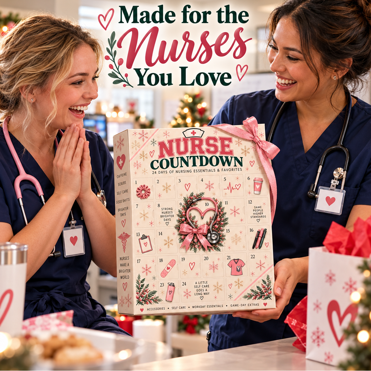 🎄 CareHero™ 24-Day Nurse Advent Calendar – Christmas Countdown Gift for Nurses 🩺🎁