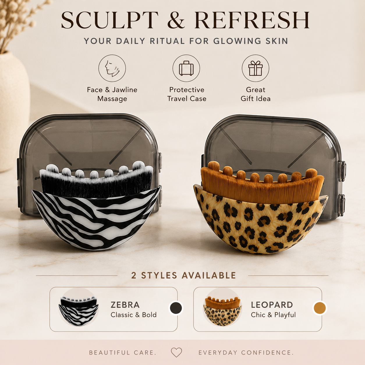 💖 HOT SALE✨Jawline Sculpting Face Brush – Lift, Massage & Contour