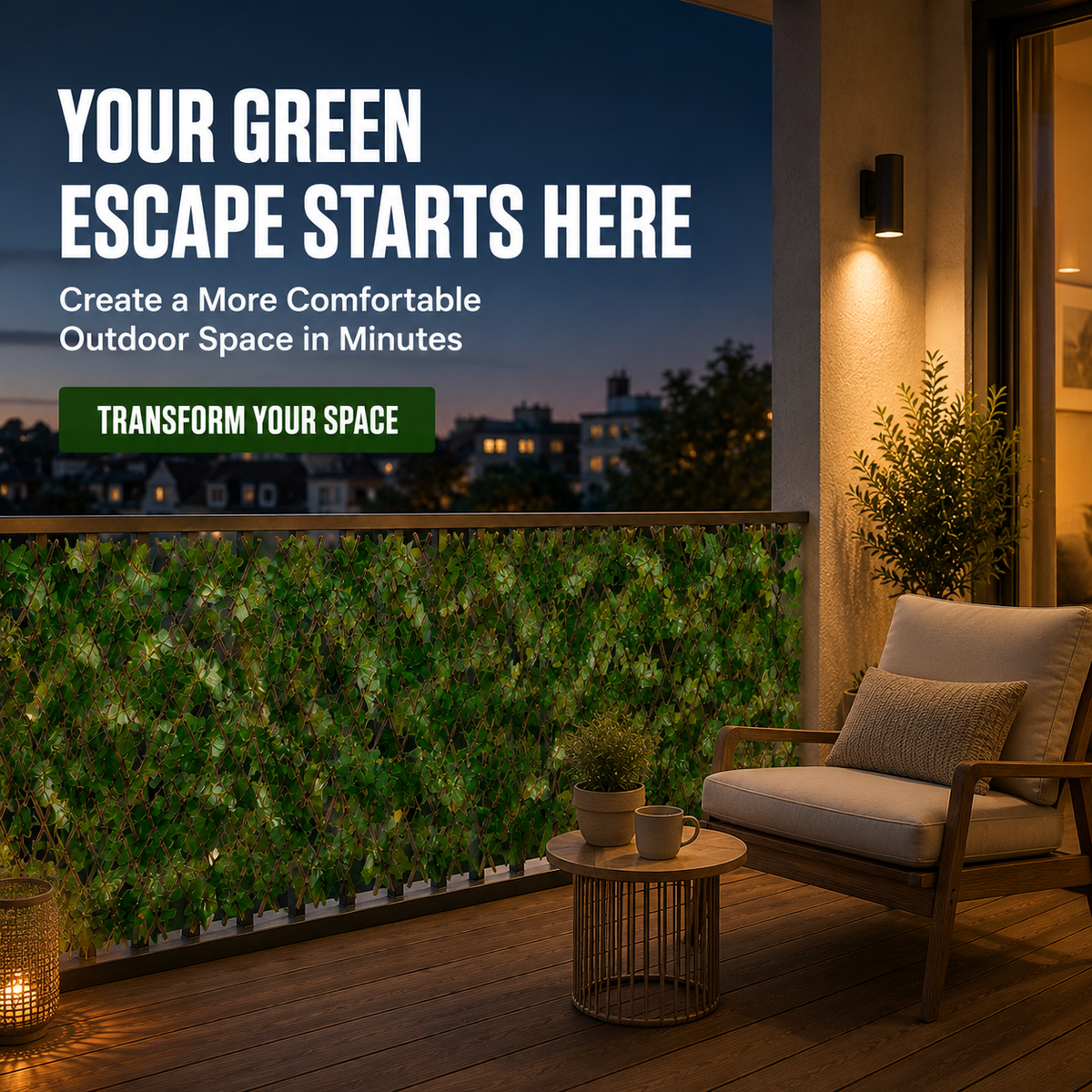 🔥49% OFF TODAY🌿 Expandable Faux Ivy Privacy Fence– Instant Greenery & Privacy