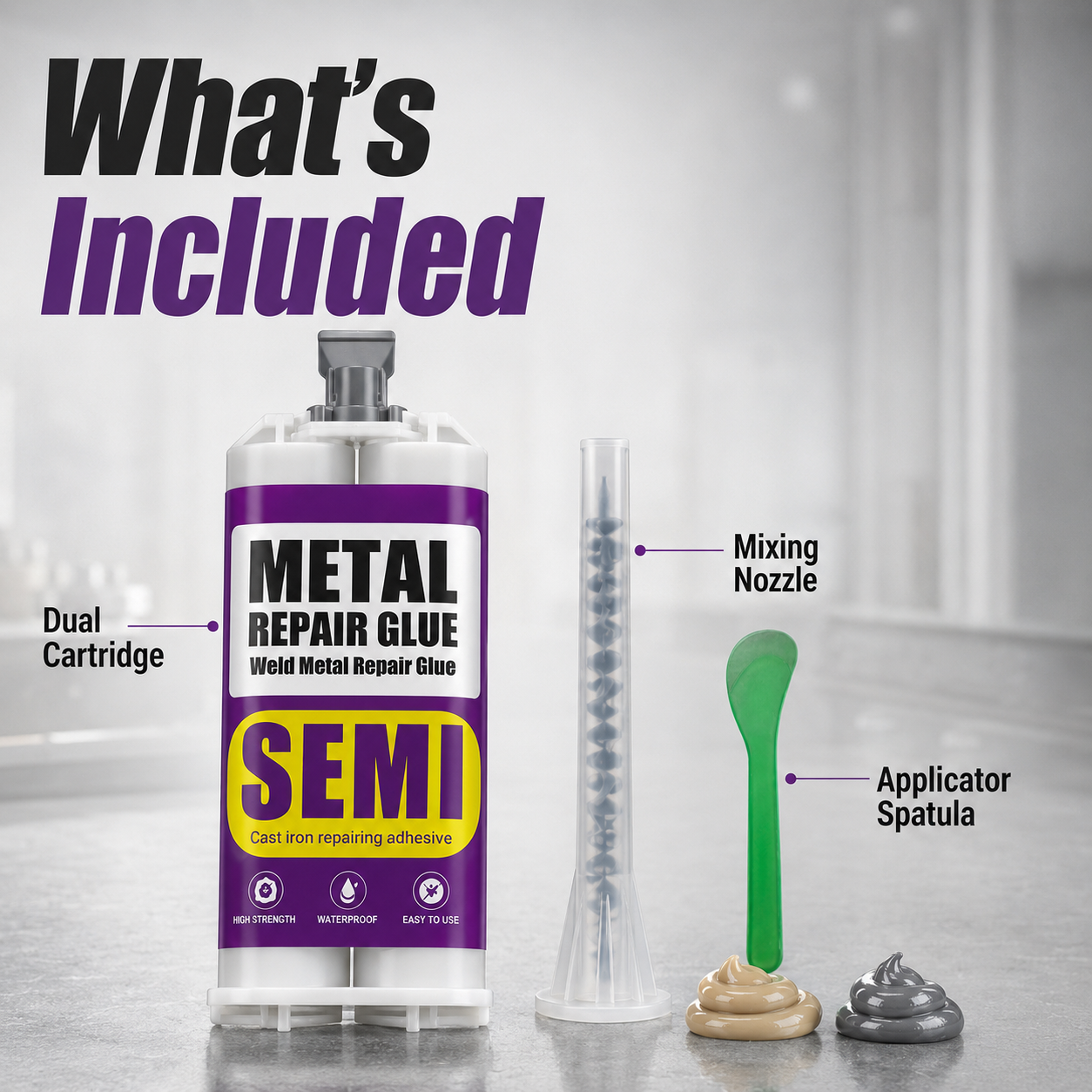 🔥49% OFF TODAY✨ Heavy-Duty Metal Repair Adhesive--Repair Metal Without Welding
