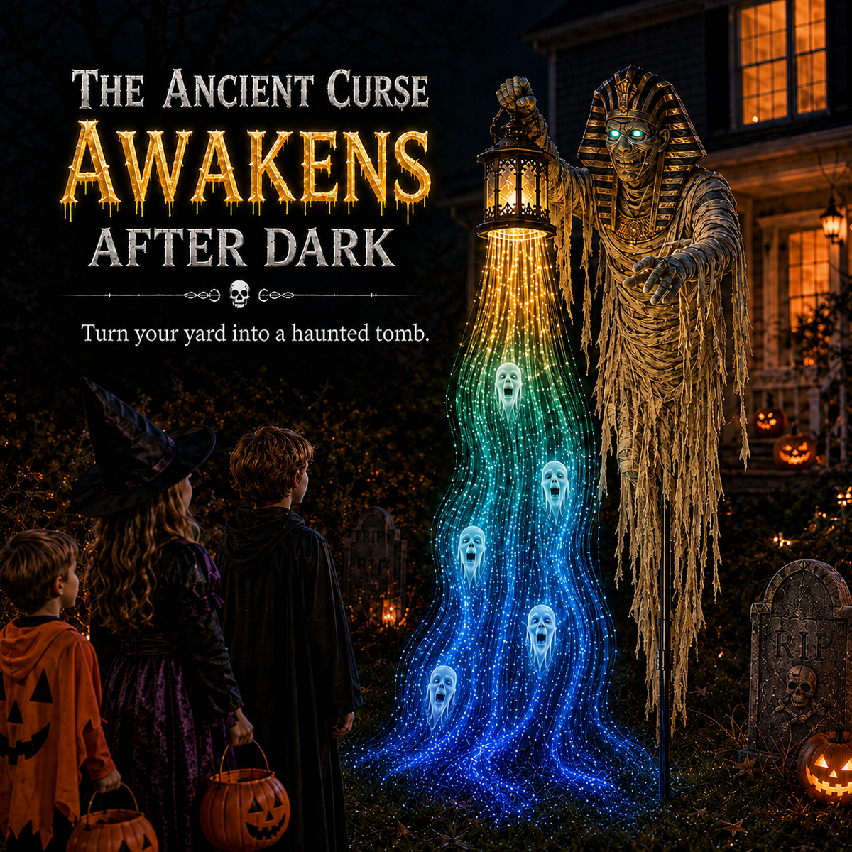 ๐ Today Only 49% OFF โ ๐ Halloween Soul Harvester Solar Garden Light โ Rising Spirit Glow ๐ป